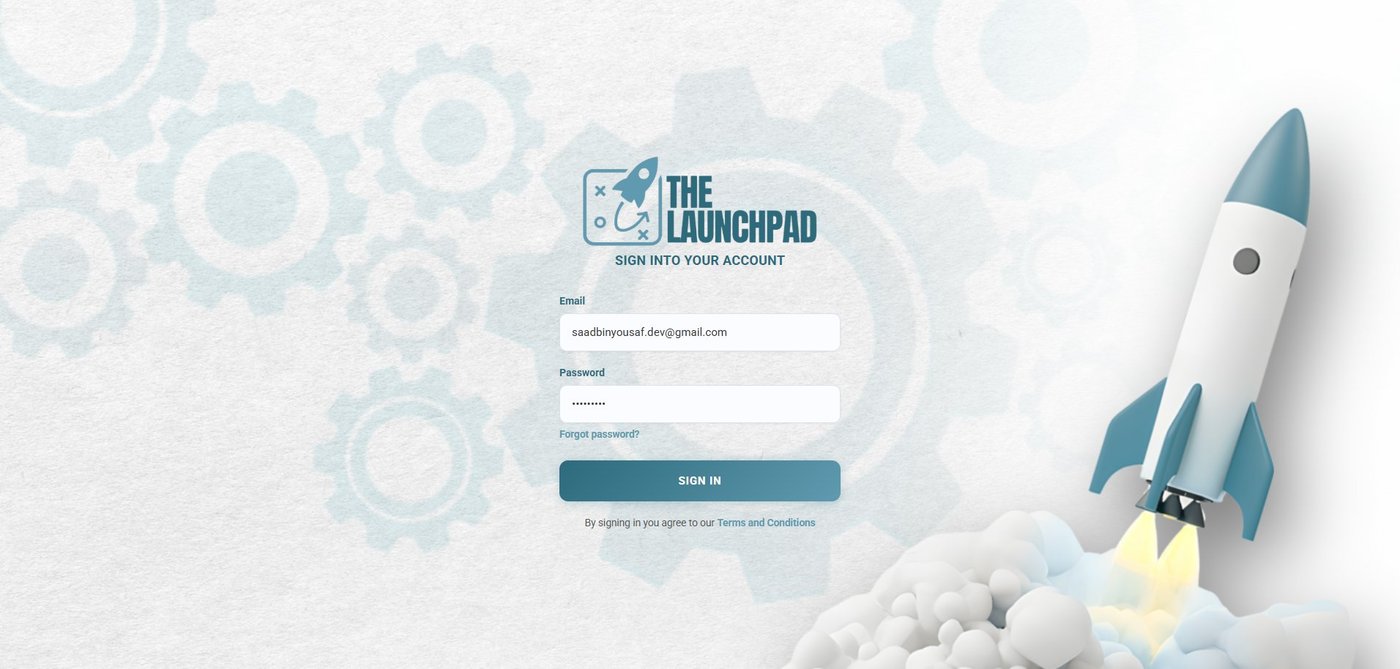 The LaunchPad login portal